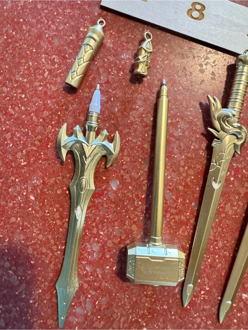 Novelty PENS various swords etc. silver and gold all brand new! Choice of 1 - Picture 3 of 8